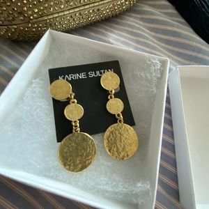 Brand Karine Sultran gold clip on earrings